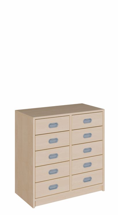 K Schrank 80 cm, 10 Schübe, 2 Breiten